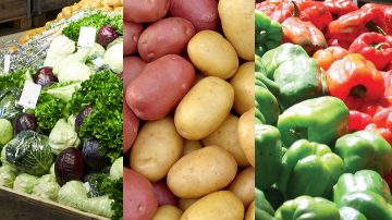 колаж зі свіжих продуктів