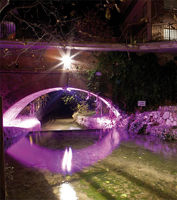 Подсветка моста в Салобре