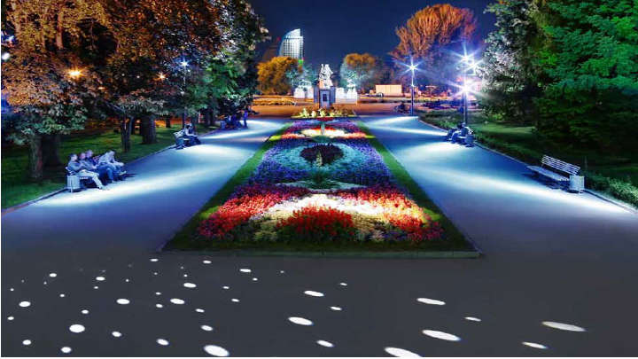 Парк с приятным освещением от Philips Lighting