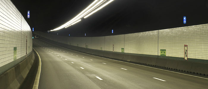 Туннель, освещенный компанией Philips Lighting